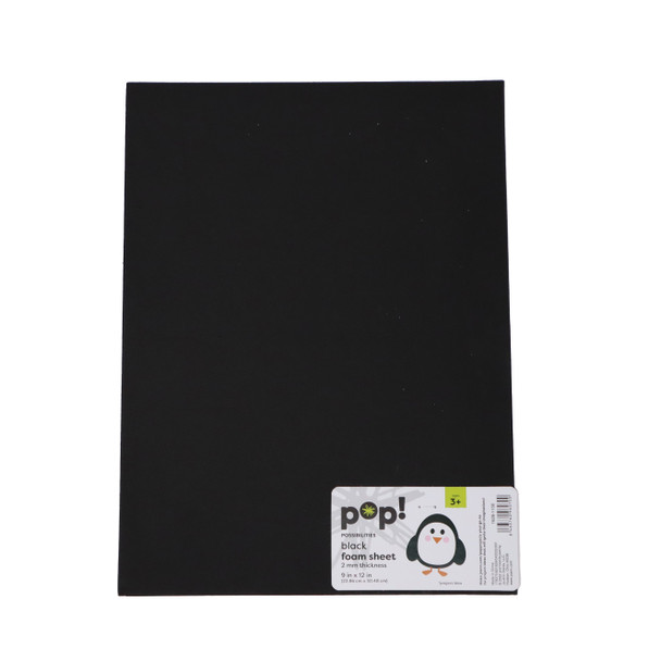 BLACK FOAM SHEET 9X12 2MM