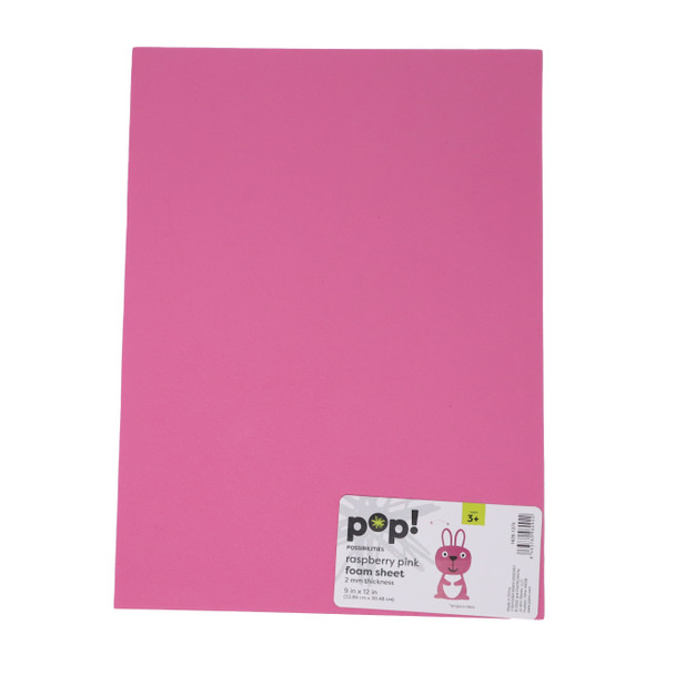 RASBERRY PINK FOAM SHEET 9X12 2MM