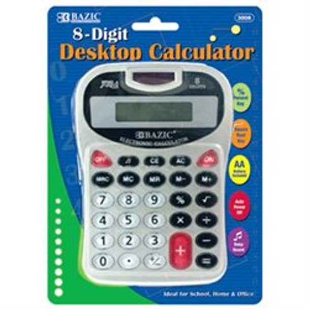 DESKTOP CALCULATOR 8 DIGIT SILVER