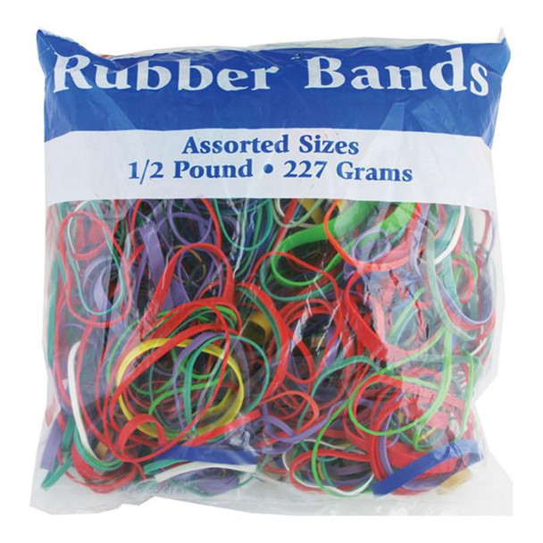 RUBBER BAND ASSORTED DIMENSIONS 0.5 LB