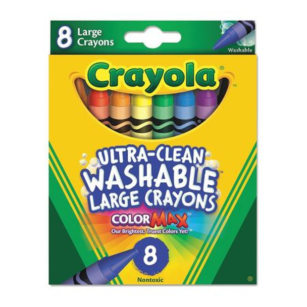 CRAYOLA SPECIALTY CRAYONS LARGE WASHABLE PQ.8