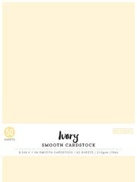 PAPER PAD CARDSTOCK SMOOTH IVORY 8.5X11'' 50 SHEET