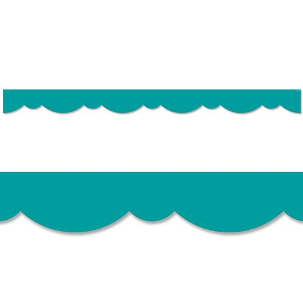 TEAL STYLISH SCALLOPS BORDER