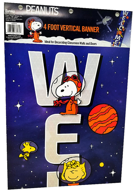 PEANUTS® NASA WELCOME VERTICAL BANNER