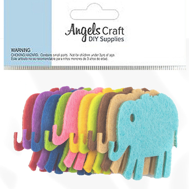 FELTIE FELT ELEPHAN SHAPE 9 PC