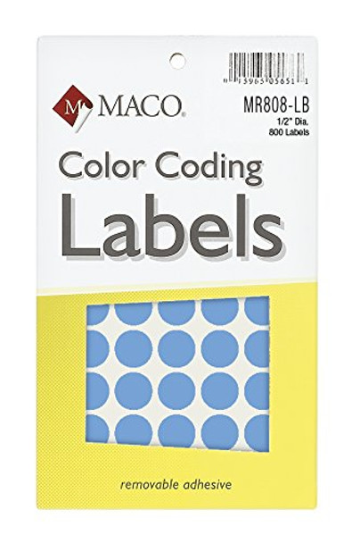 CODING LABEL 1/2" LT BLUE 800 PC