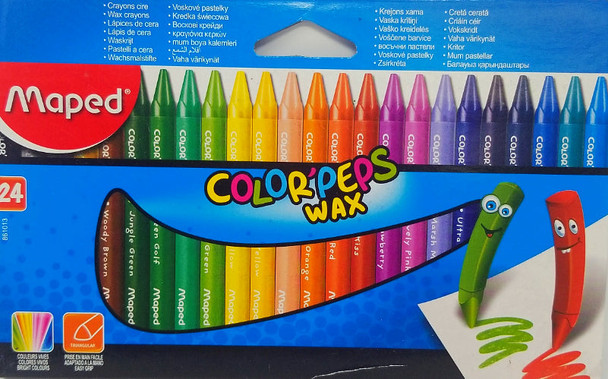 MAPED CRAYONS TRIANGULAR ASSORTED COLOR PQ.24