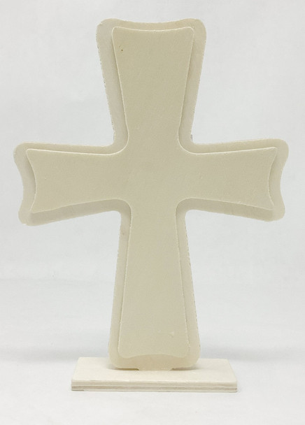 WOODEN CROSS-WAVE EDGE 6.5" HEIGHT