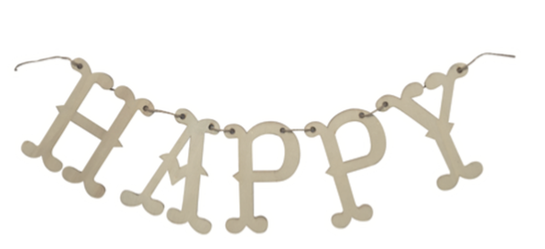 WOOD LETTERS-" HAPPY" 5 CT