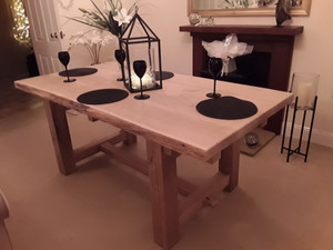 'THE CATHEDRAL' HARDWOOD RUSTIC FARMHOUSE ENGLISH OAK TABLE 'THE CATHEDRAL' HARDWOOD RUSTIC FARMHOUSE ENGLISH OAK TABLE