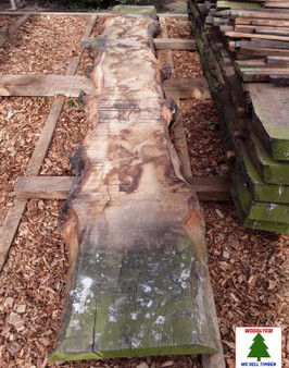 HARDWOOD TIMBER AIR DRIED SAWN WANEY EDGE / LIVE EDGE PIPPY OAK SLAB / BOARD