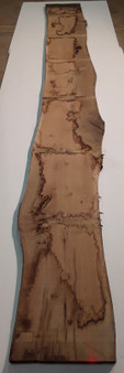HARDWOOD TIMBER SAWN AIR DRIED RUSTIC / CHARACTER WANEY EDGE / LIVE EDGE ENGLISH OAK BOARD OFFCUT