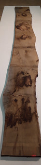 HARDWOOD TIMBER AIR DRIED RUSTIC / CHARACTER WANEY EDGE / LIVE EDGE ENGLISH OAK BOARD OFFCUT