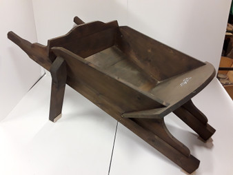 REDWOOD WHEELBARROW / SHOP DISPLAY / ORNAMENTAL FEATURE.