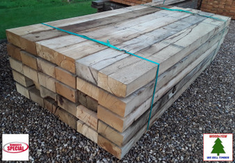 HARDWOOD RUSTIC FRESH SAWN ENGLISH OAK SLEEPERS