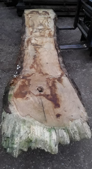 HARDWOOD AIR DRIED SAWN WANEY EDGE / LIVE EDGE ENGLISH OAK SLAB / TABLE