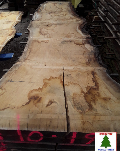 HARDWOOD SAWN WANEY EDGE / LIVE EDGE TIMBER BURR / PIPPY ENGLISH OAK SLAB / TABLE TOP