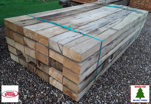 HARDWOOD RUSTIC FRESH SAWN ENGLISH OAK SLEEPERS