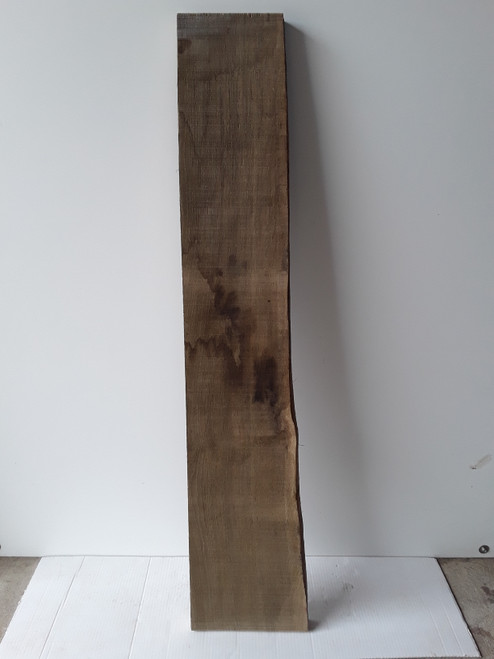 HARDWOOD SEASONED WANEY EDGE / LIVE EDGE ENGLISH OAK BOARD / PLANK OFFCUT