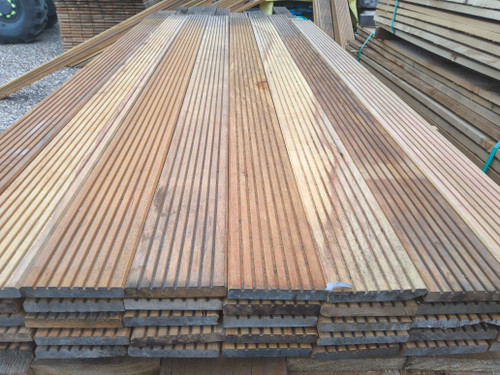 Hardwood Air Dried Planed African Opepe Decking Boards / Planks