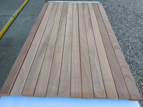 12x Hardwood Dry Planed African Sapele Bench Slats / Rails ( 4FT )