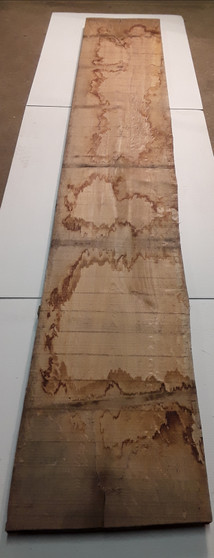 HARDWOOD TIMBER SAWN AIR DRIED WANEY EDGE / LIVE EDGE ENGLISH OAK BOARD / PLANK OFFCUT