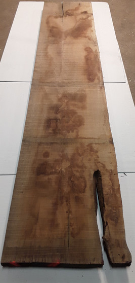 HARDWOOD AIR DRIED SAWN WANEY EDGE / LIVE EDGE TIMBER ENGLISH OAK BOARD OFFCUT