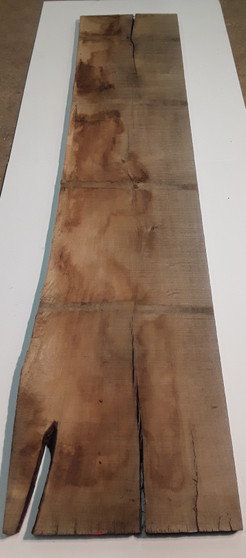 HARDWOOD TIMBER DRIED WANEY EDGE / LIVE EDGE ENGLISH OAK PLANK / BOARD OFFCUT