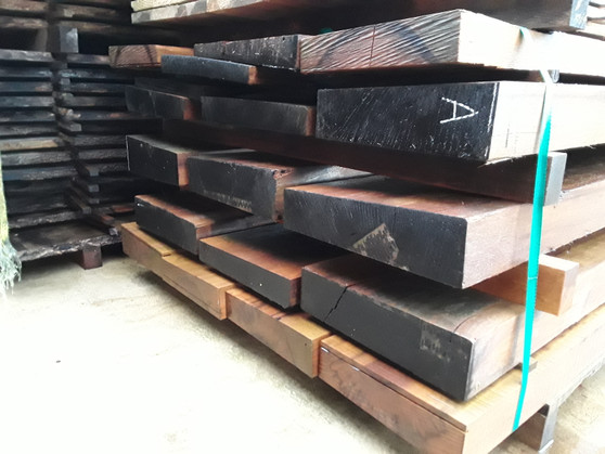 HARDWOOD AIR DRIED SAWN GREENHEART TIMBER SLABS / PLANKS