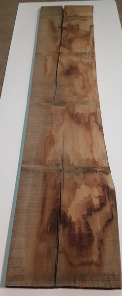 HARDWOOD TIMBER SAWN DRIED WANEY EDGE / LIVE EDGE ENGLISH OAK PLANK / BOARD OFFCUT