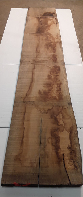 HARDWOOD AIR DRIED SAWN WANEY EDGE / LIVE EDGE TIMBER ENGLISH OAK BOARD / PLANK OFFCUT