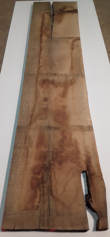 HARDWOOD TIMBER AIR DRIED SAWN WANEY EDGE / LIVE EDGE ENGLISH OAK PLANK / BOARD OFFCUT