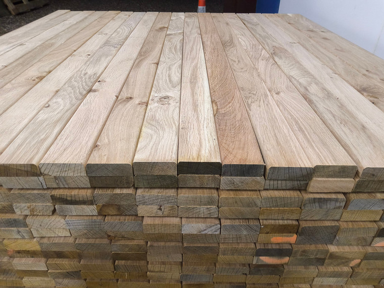 15x Hardwood Dry Planed English Oak Bench Slats ( Seconds )