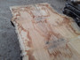 HARDWOOD TIMBER SAWN AIR DRIED WANEY EDGE / LIVE EDGE PIPPY ENGLISH OAK SLAB / TABLE TOP