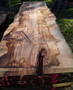 HARDWOOD SAWN DRIED TIMBER WANEY EDGE / LIVE EDGE ENGLISH CHESTNUT SLAB / TABLE TOP