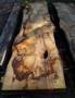 HARDWOOD TIMBER SAWN DRIED WANEY EDGE / LIVE EDGE ENGLISH CHESTNUT SLAB / TABLE TOP