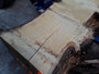 HARDWOOD TIMBER SAWN DRIED WANEY EDGE / LIVE EDGE ENGLISH BURR OAK SLAB / TABLE TOP