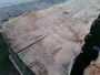 HARDWOOD DRIED SAWN WANEY EDGE / LIVE EDGE ENGLISH PIPPY BROWN OAK SLAB / TABLE TOP
