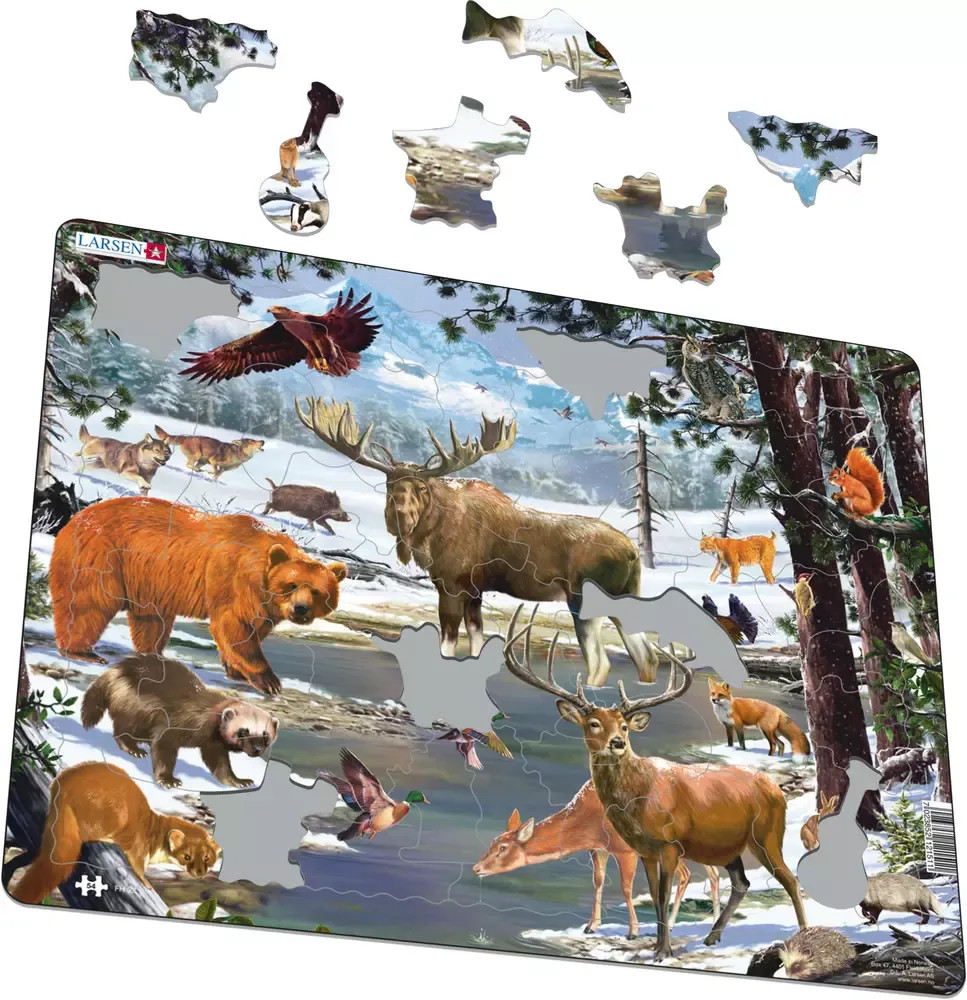 Larsen Puzzles Canadian Animals 54 Piece Children's Jigsaw...