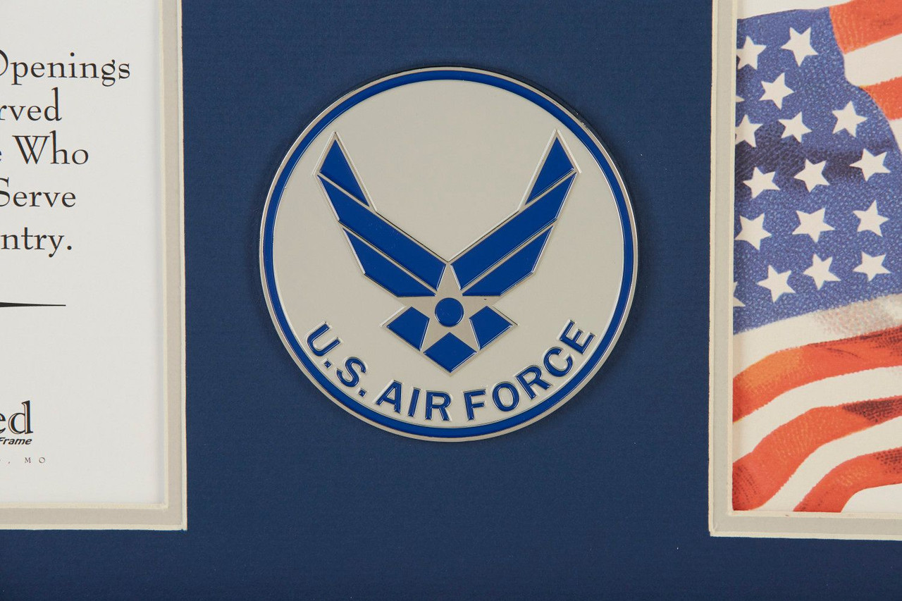 Afb Frames Aim High Air Force Medallion 4-Inch by 6-Inch Double Picture Frame