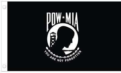 2-Pack 12x18 Inch POW MIA Double Sided Car Flag - Show Your Support On The Go!