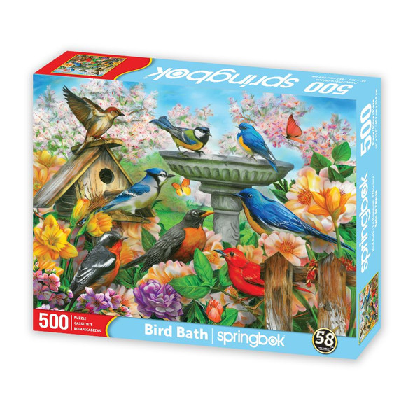 Bird Bath 500 Piece Jigsaw Puzzle