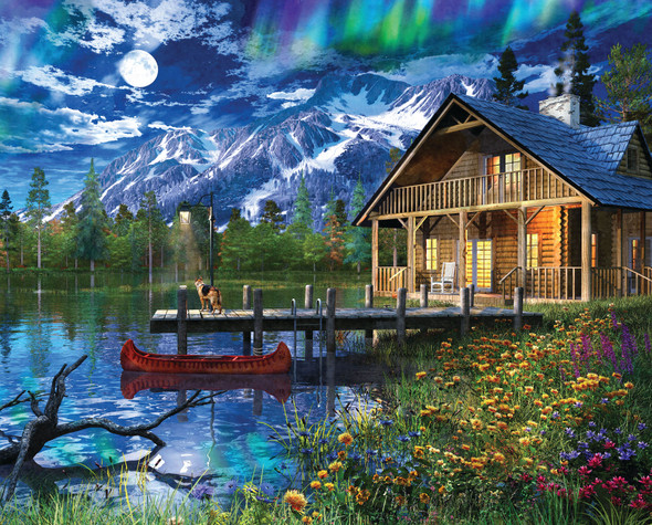 Moon Cabin Retreat 1000 Piece Jigsaw Puzzle