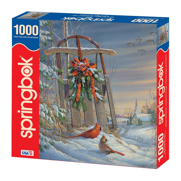 Winter Red Birds 1000 Piece Jigsaw Puzzle