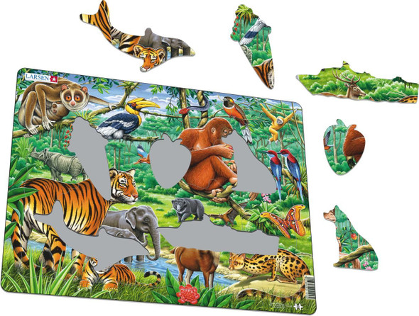 Jungle Animals 20 Piece Children's Educational Jigsaw Puzzle