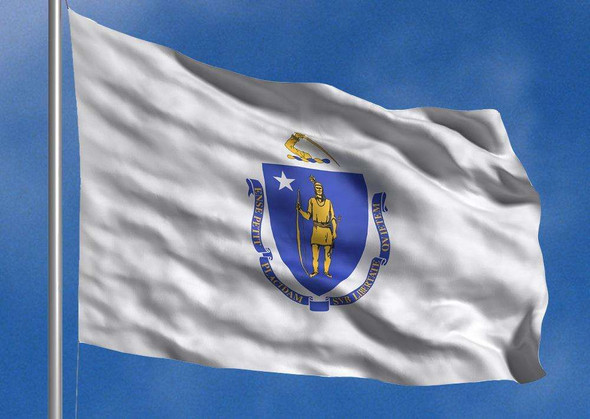 Massachusetts State Flags - Nylon   - 2' x 3' to 5' x 8'