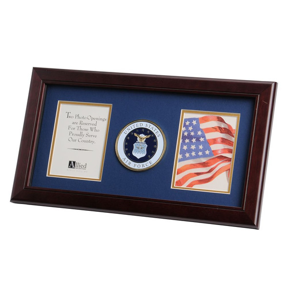 U.S. Air Force Medallion 4-Inch by 6-Inch Double Picture Frame