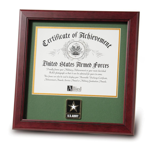 Go Army Medallion 8-Inch by 10-Inch Certificate Frame