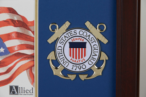 U.S. Coast Guard Medallion 4-Inch by 6-Inch Portrait Picture Frame