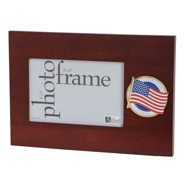 American Flag Medallion 4-Inch by 6-Inch Desktop Picture Frame